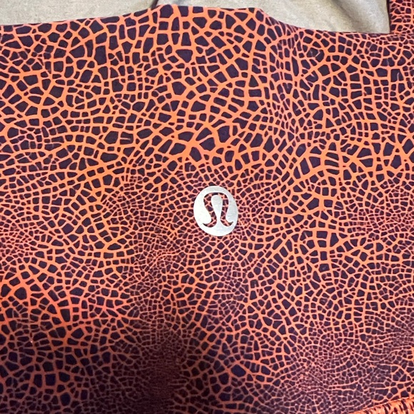 Lululemon Athletica Orange Blue Patterned High Rise Leggings - Picture 7 of 9